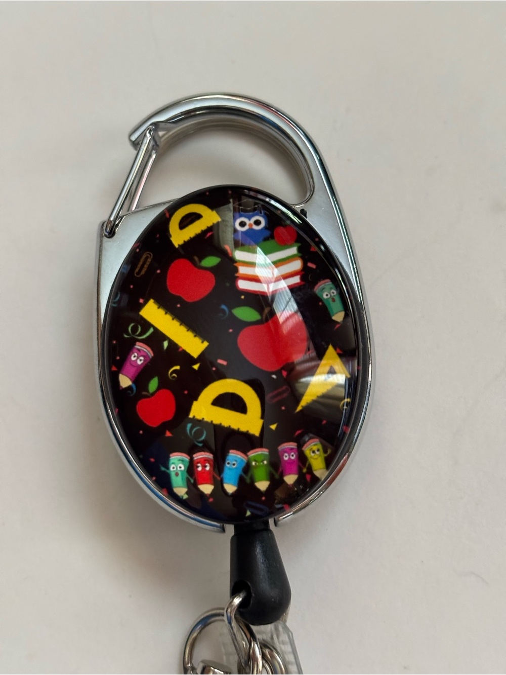 Teacher ID retractable badge holder